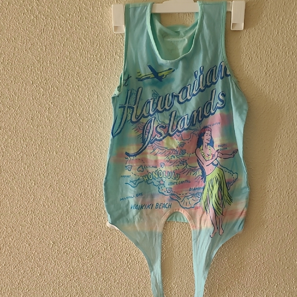 Aeropostale Hawaiian Islands Graphic Tank Top